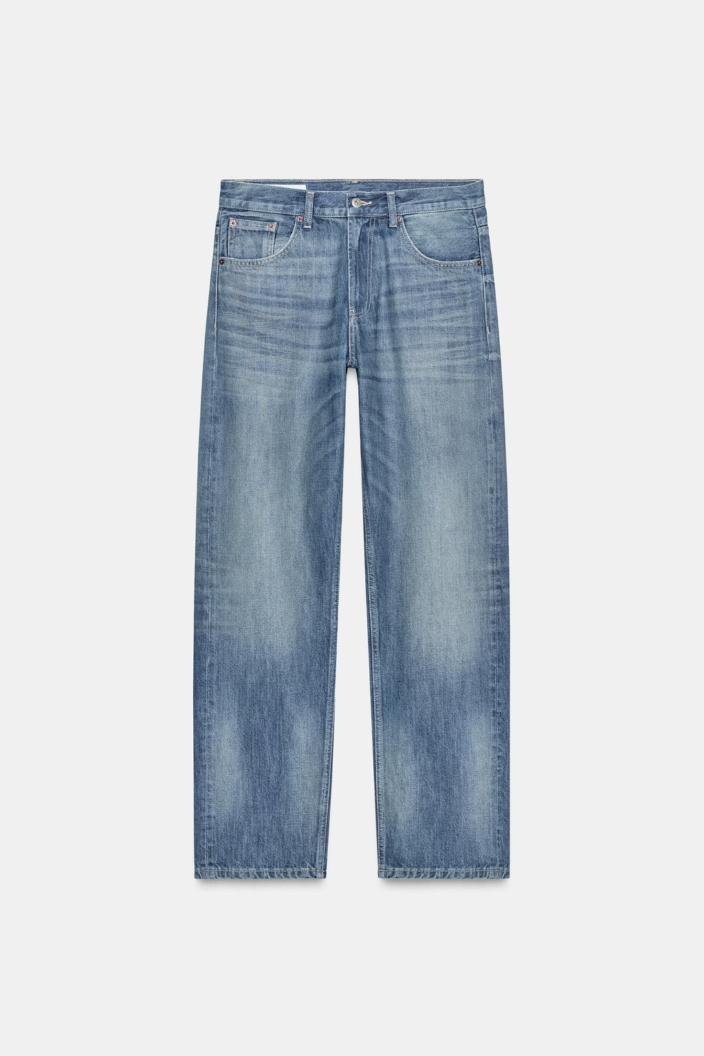 TRF LOW-RISE BAGGY TAPERED JEANS - Zara фото 7