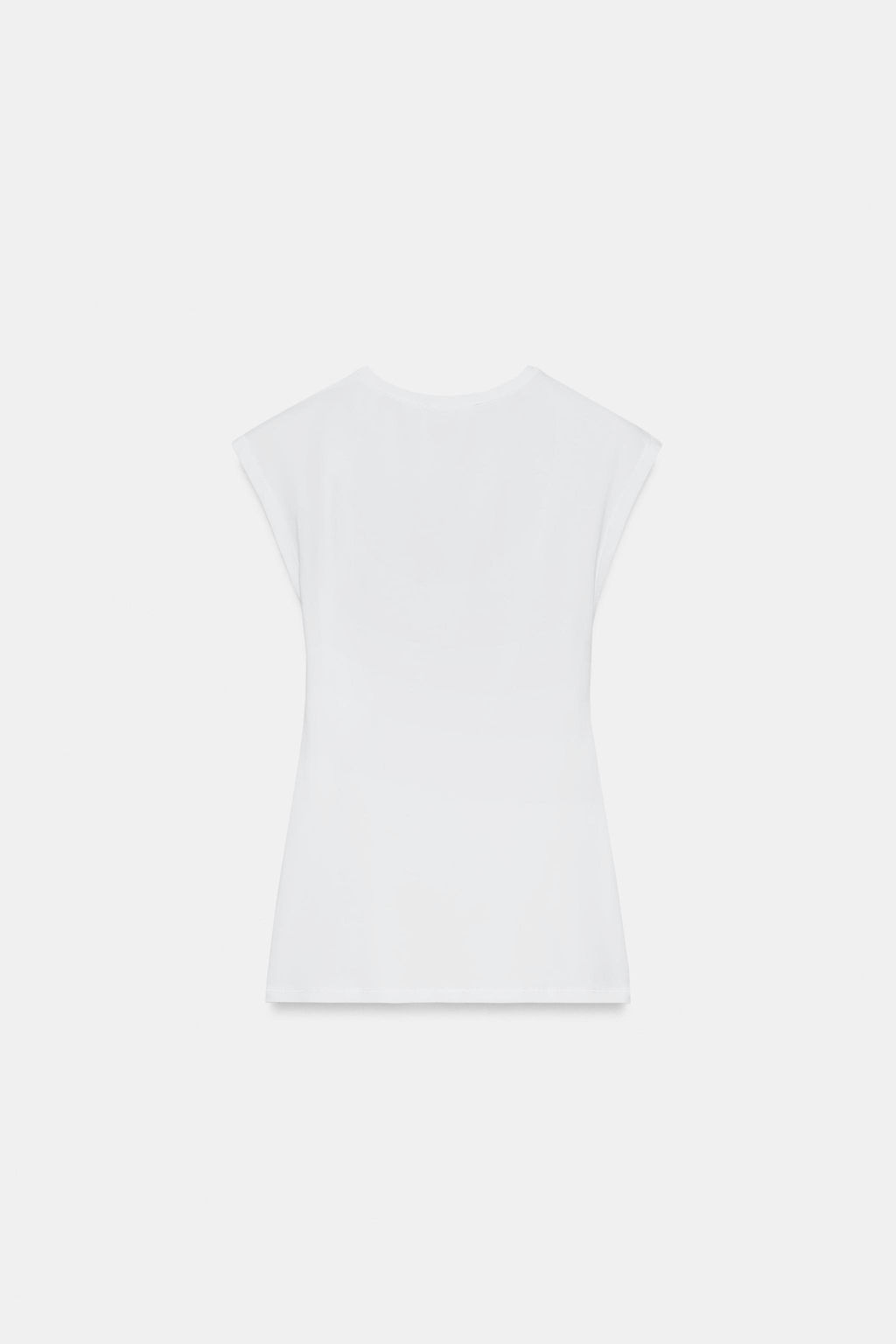 CAMISETA CON ALGOD?N / Blanco - Zara фото 6