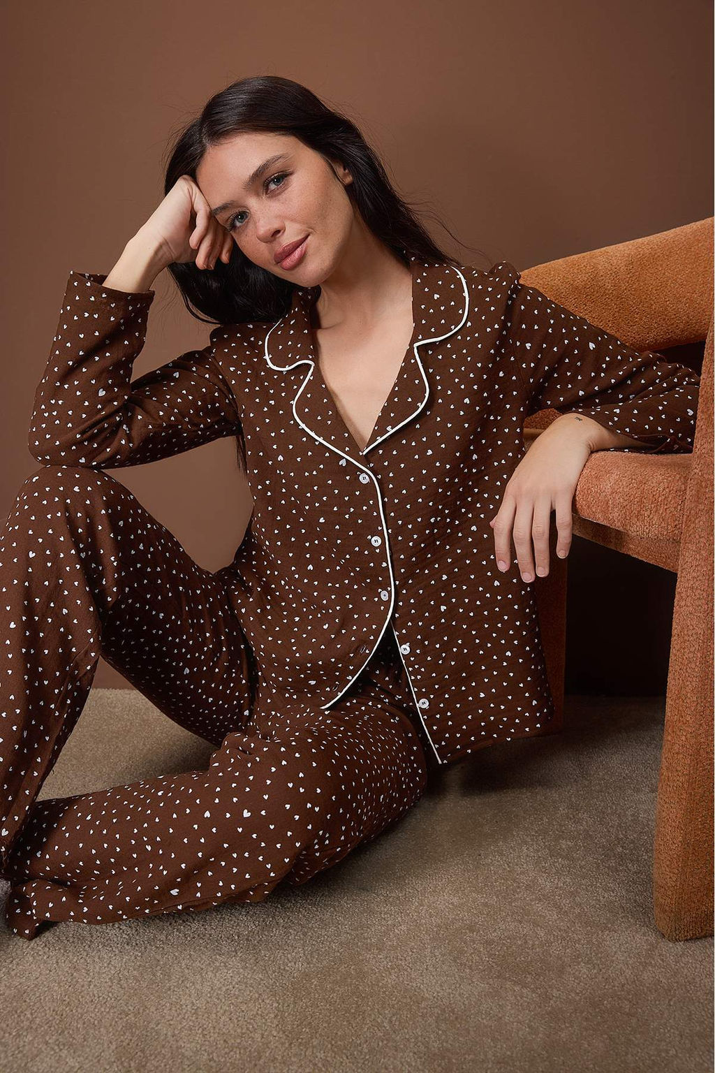 Ekru Kalp Muslin Dokuma Pijama Tak?m? THMAW26PT00110 - Trendyolmilla фото 5