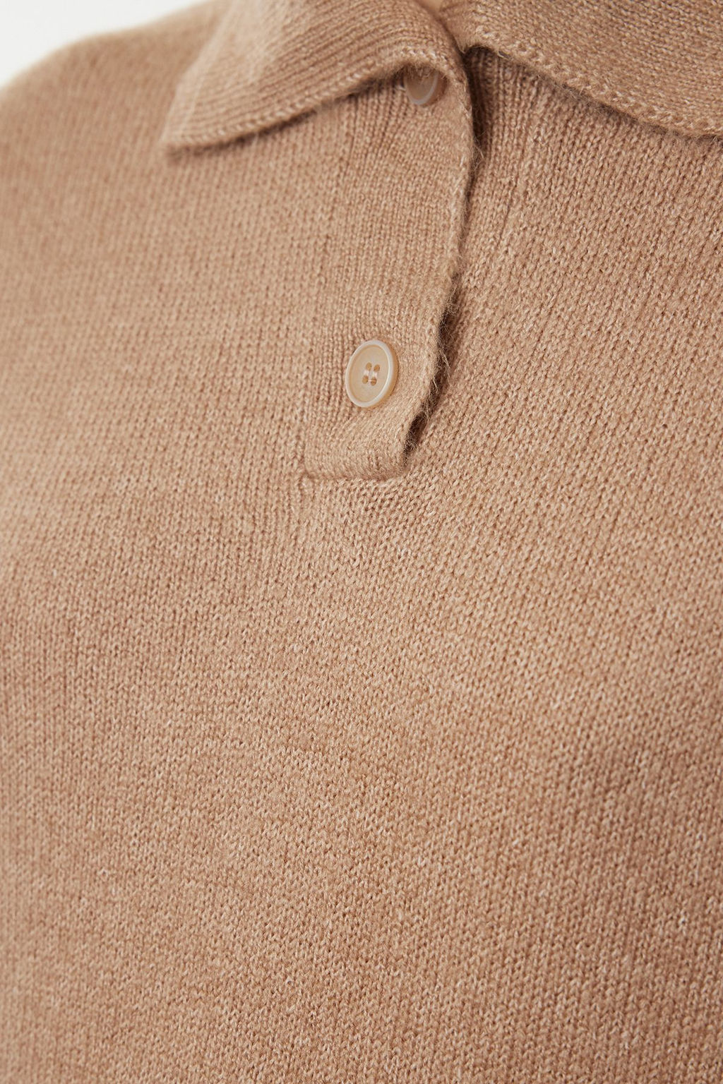 Vizon More Sustainable Yumusak Dokulu Genis Kal?p Polo Yaka Triko Kazak TWOAW25KZ00308 - Trendyolmilla фото 4