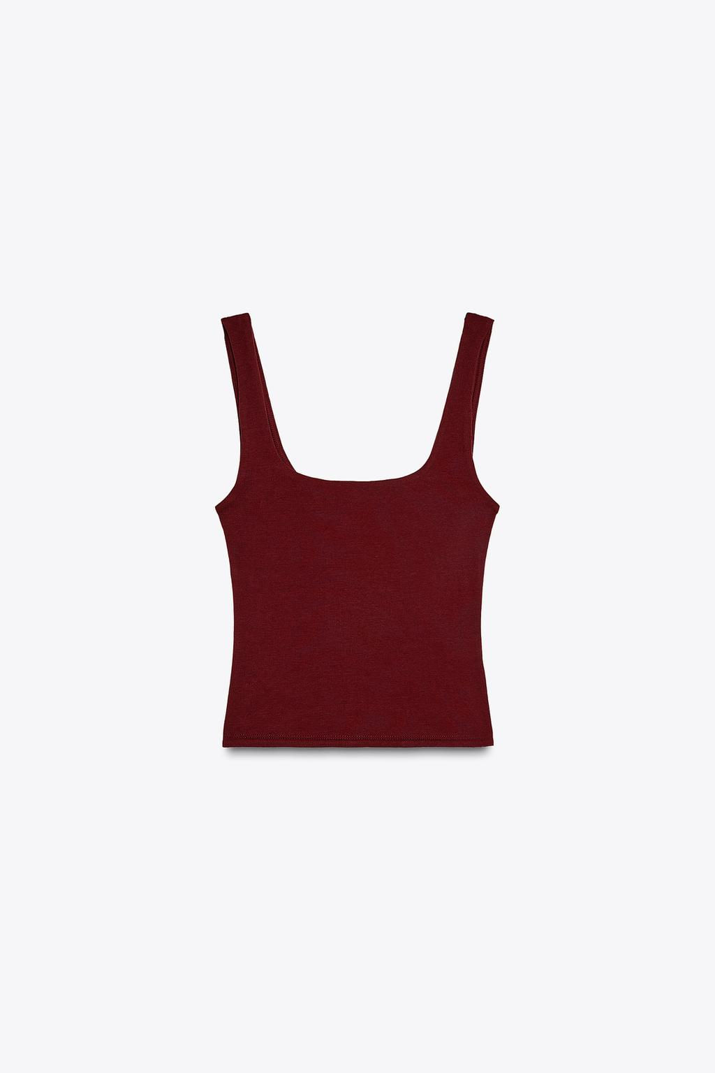 WIDE STRAP VEST TOP - Zara фото 17