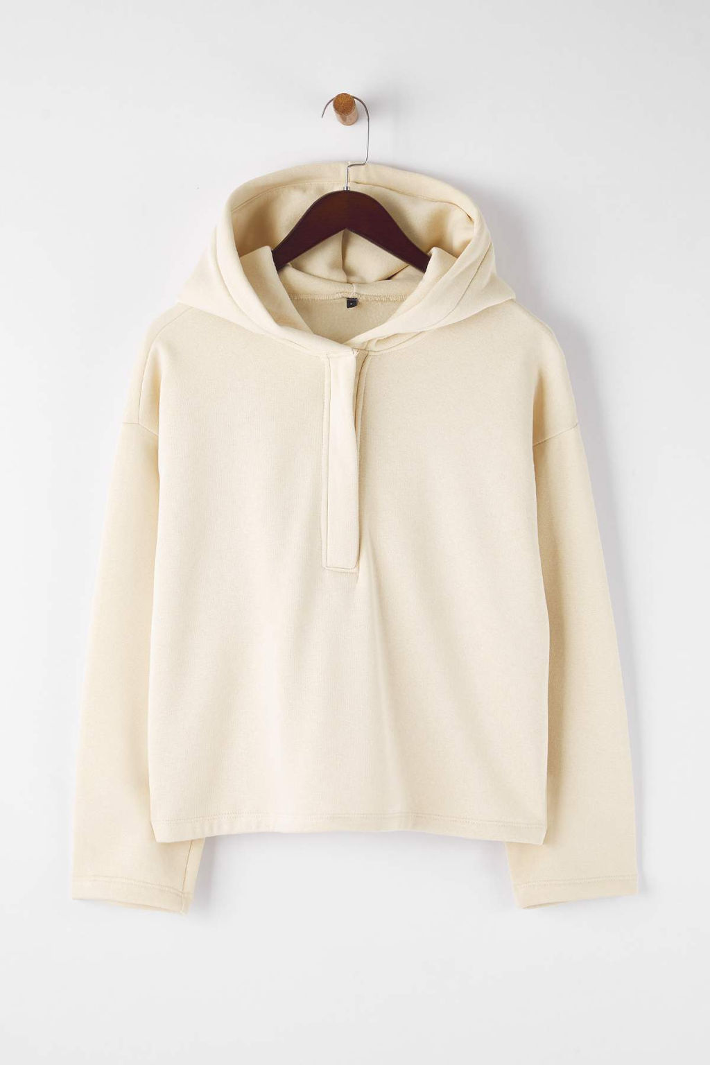 Siyah Kal?n Ici Polarl? Yar?m Pat Fermuarl? Oversize Kapusonlu Orme Sweatshirt TWOAW26SW00092 - Trendyolmilla фото 12