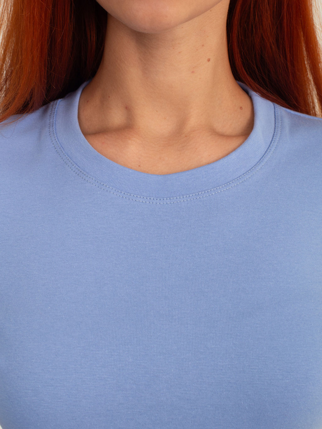 Платье женское рибана "ДОРА" ГОЛУБОЙ