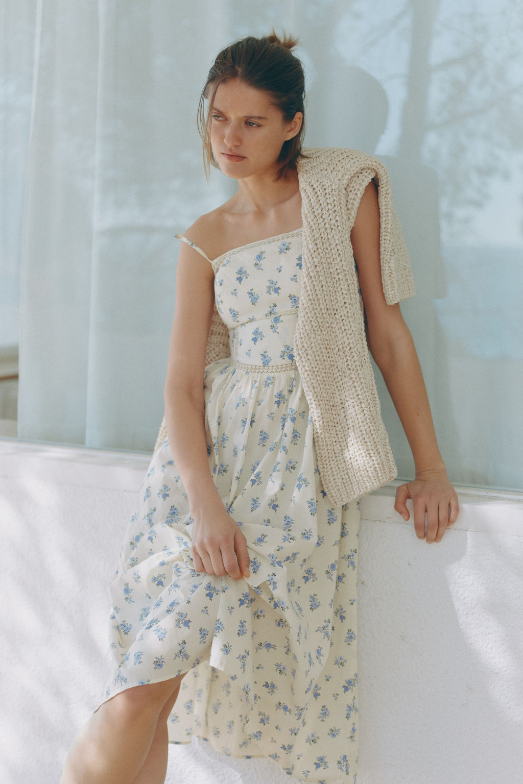 Vestido de algod?n con tirantes de lazo - H&m фото 9