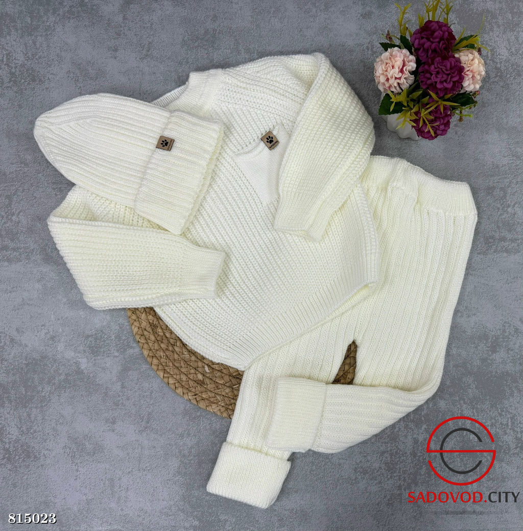 Комплект вязанный 3в1 для малышей