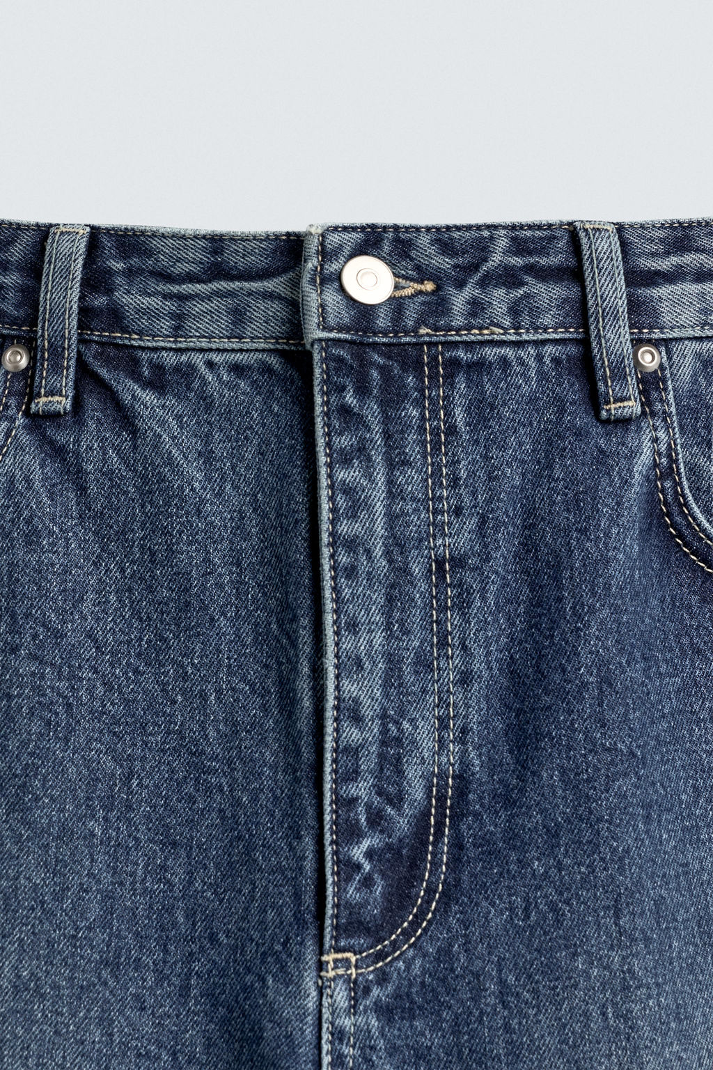 TAPERED WIDE-LEG JEANS - Zara фото 9