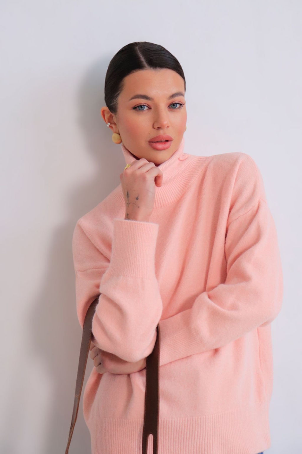 Martichelli Свитер персиковый с горлом фото 6