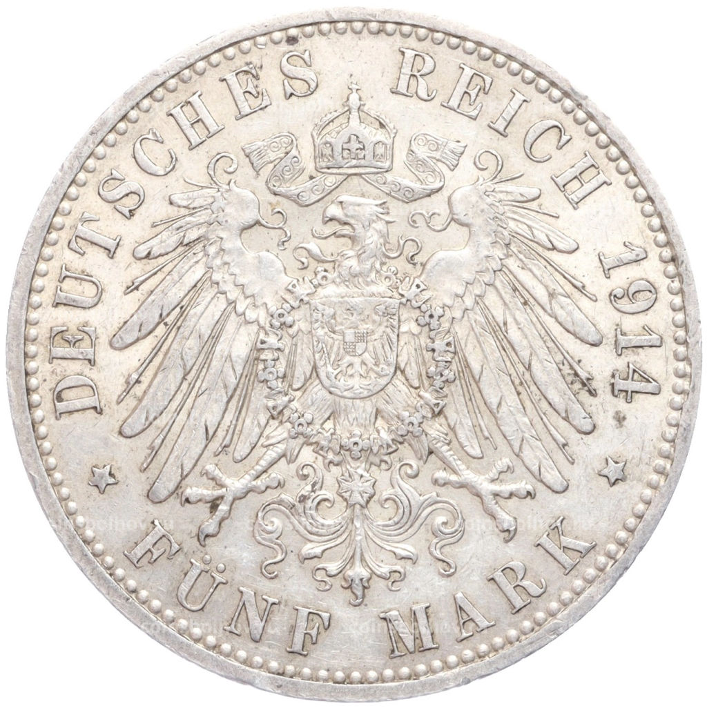 5 марок 1914 года A Германия (Пруссия)
