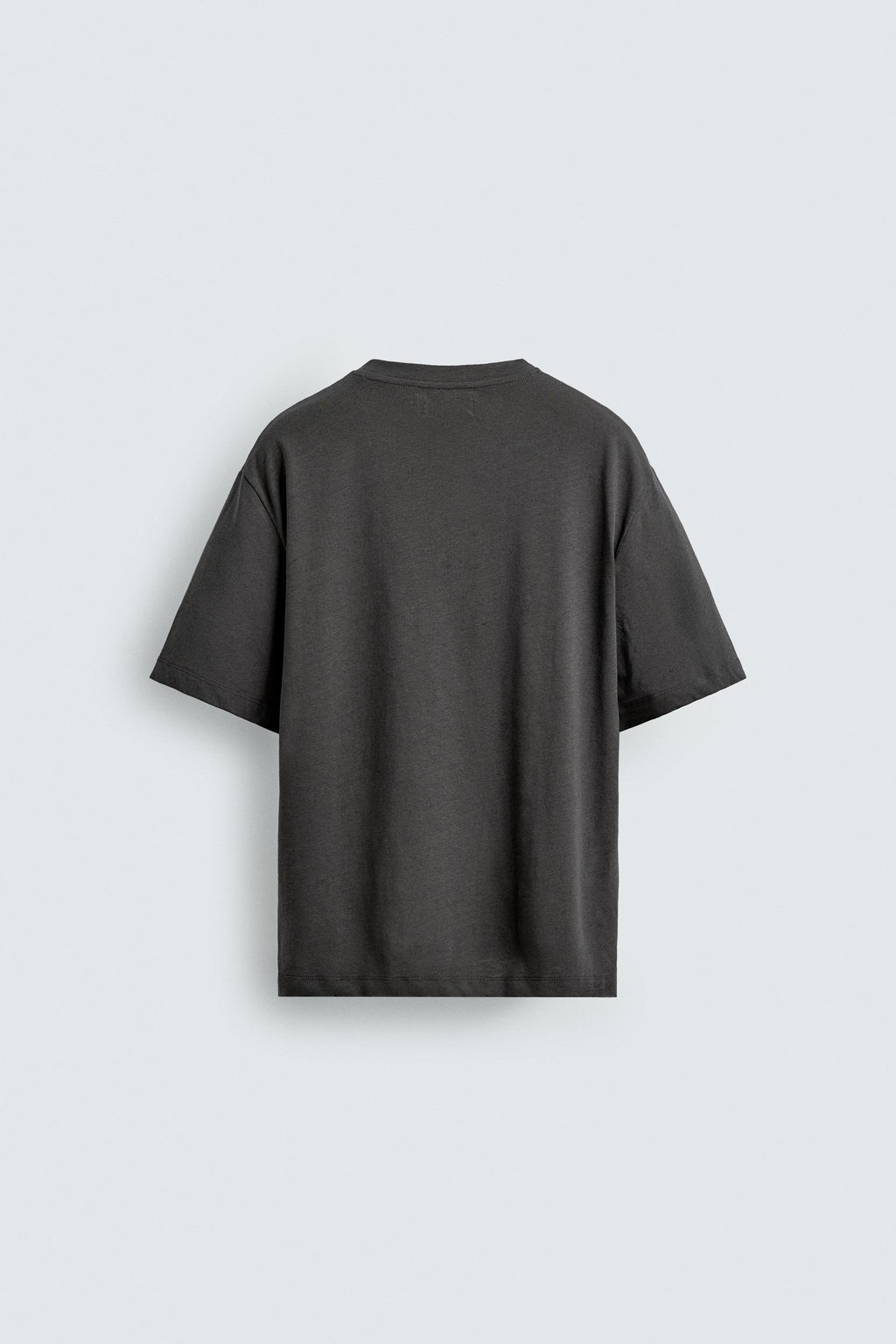 CAMISETA RELAXED FIT ALGOD?N - LINO / Gris oscuro - Zara фото 9