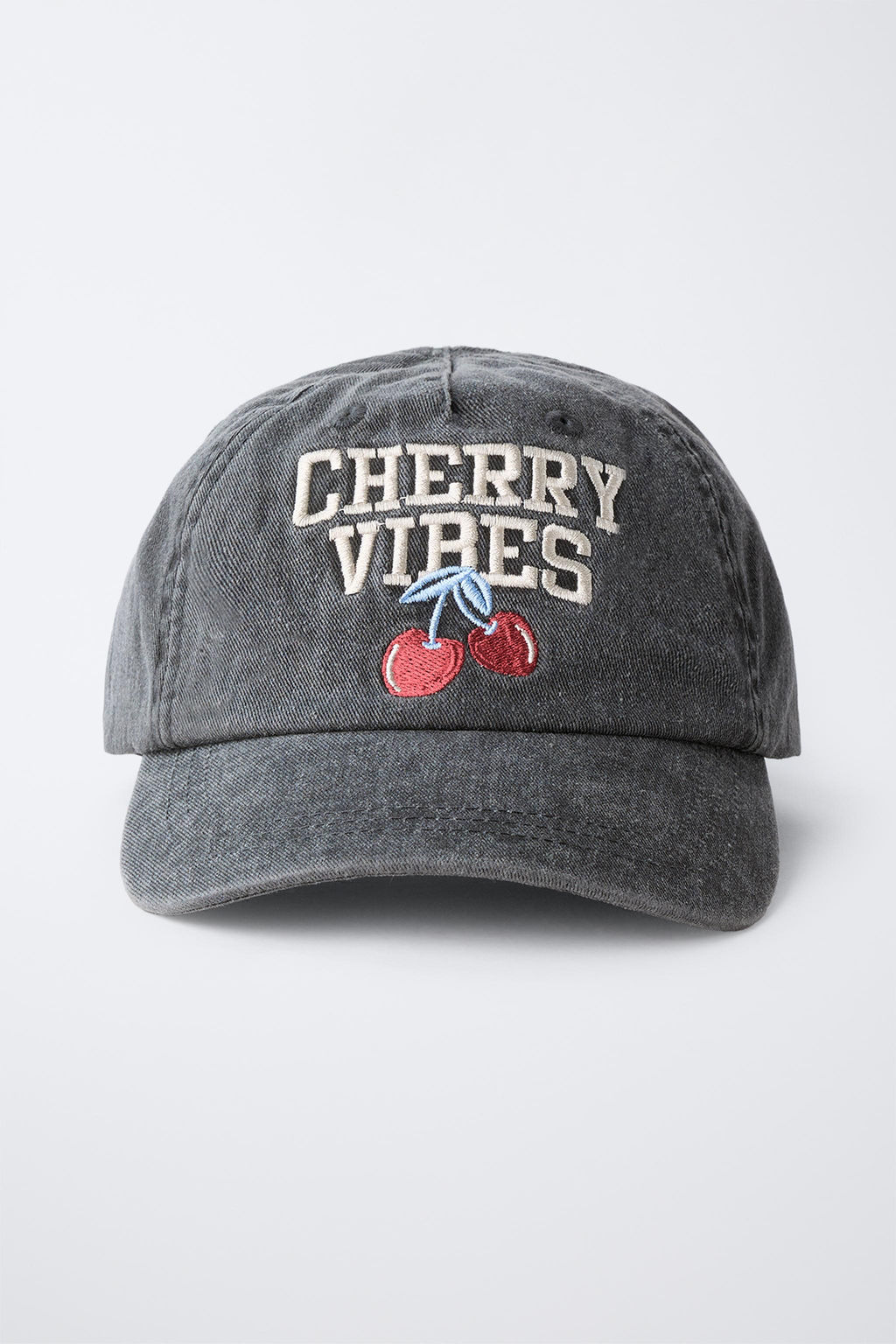 3-14 YEARS/ WASHED EFFECT CHERRY EMBROIDERED CAP - Zara фото 5