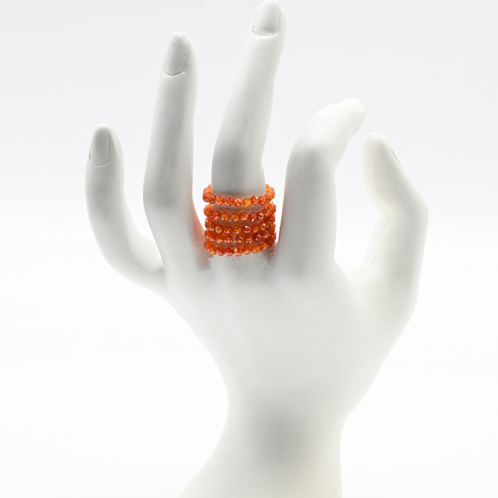 Колечко на резинке из фианитов цвет синий - Радуга камня фото 3