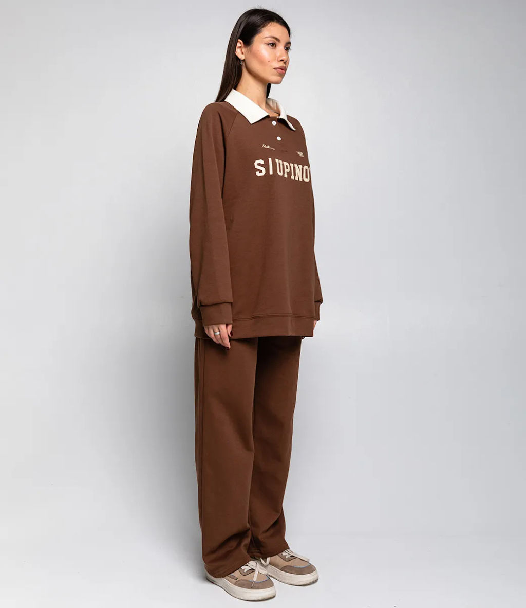 Спортивный костюм #КТ1257, коричневый - Dommod фото 3