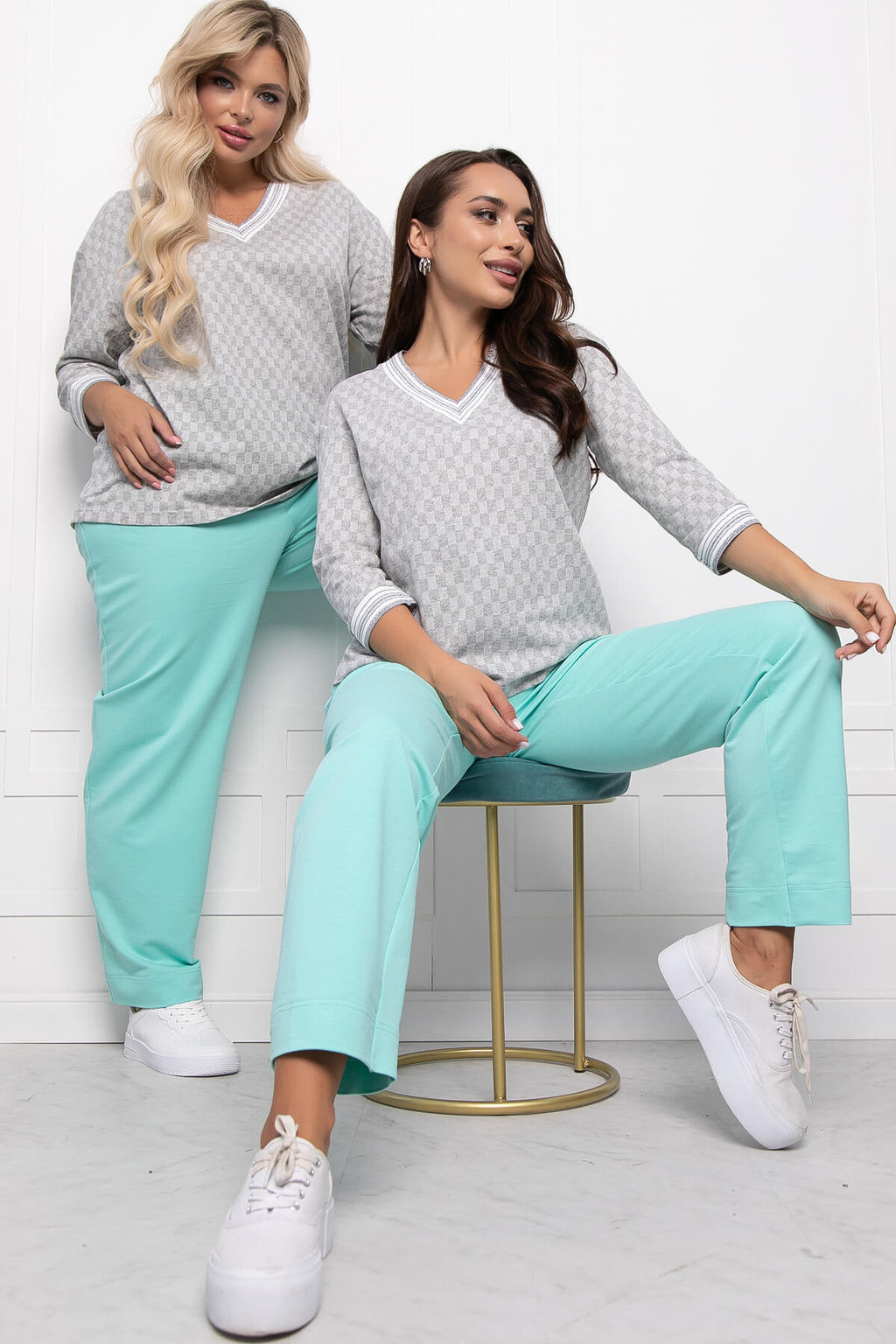 Костюм Линдси (грей/ментол) К5474 - Lt collection фото 16