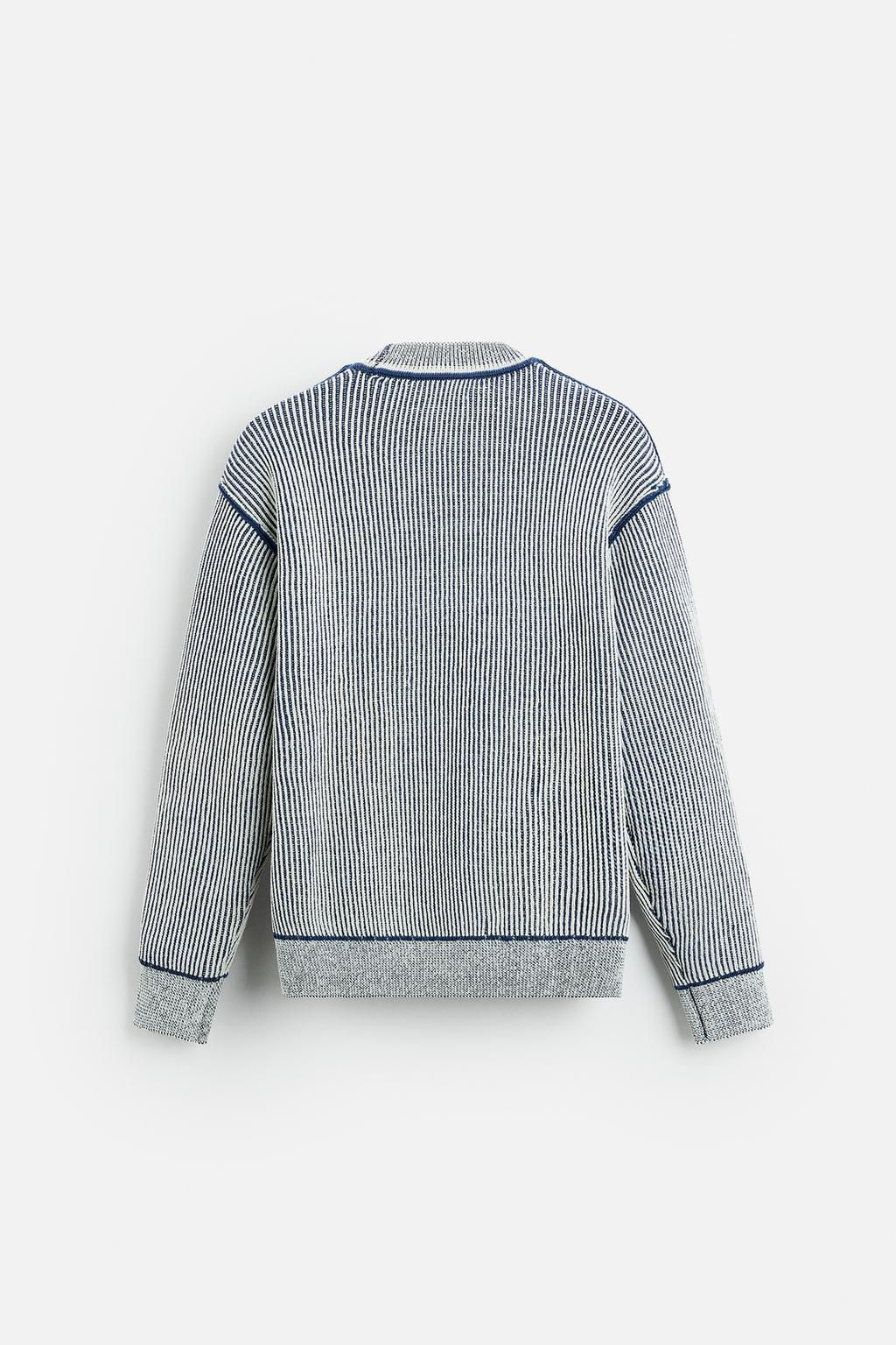 CONTRASTING RIBBED SWEATER - Zara фото 6