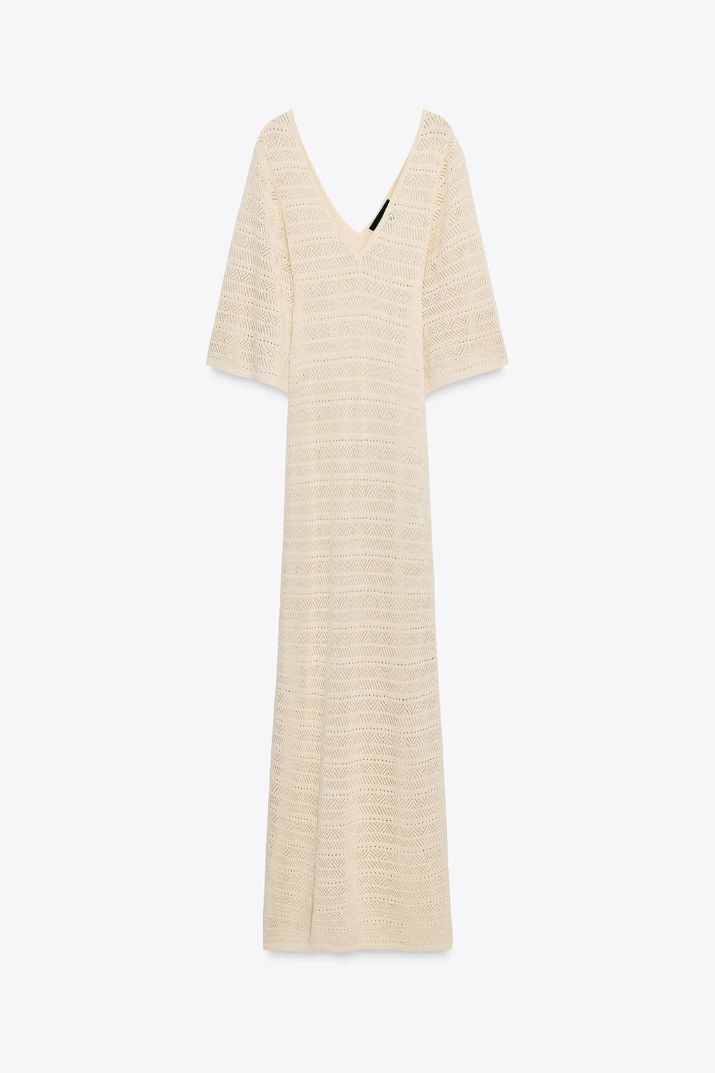 POINTELLE KNIT MAXI DRESS - Zara фото 7
