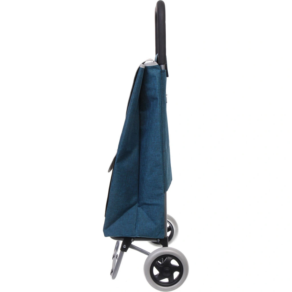 Тележка хозяйственная с сумкой (98*36*24см, колеса 15см,грузоподъемность до 30 кг) F синяя