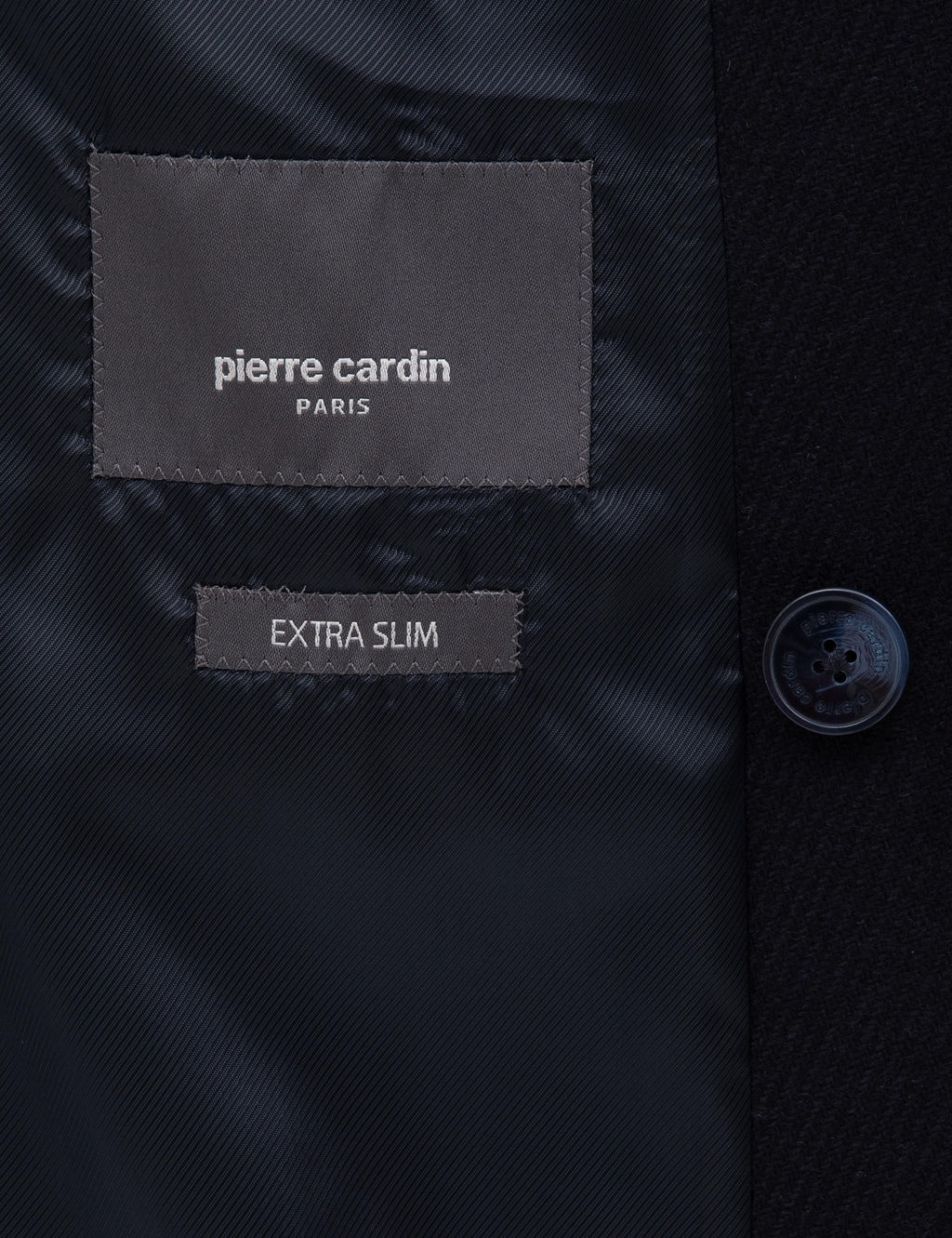Lacivert Ex. Slim Fit Y_n Kar___ml_ Kruvaze Ceket