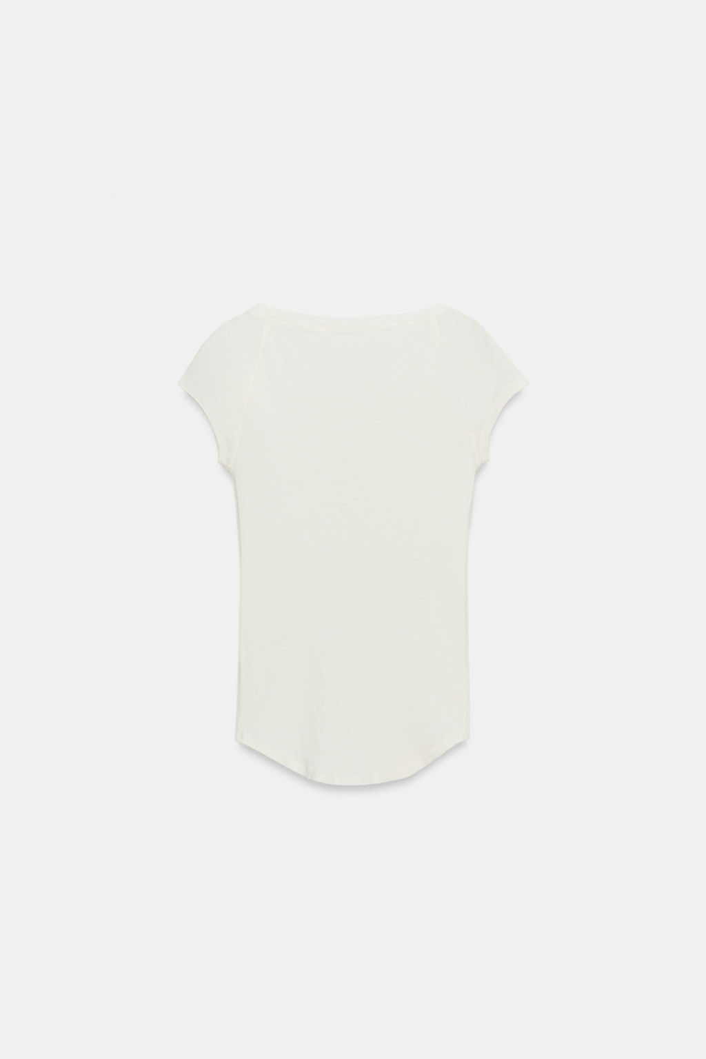 CAMISETA BOTONES CON LINO / Crudo - Zara фото 6