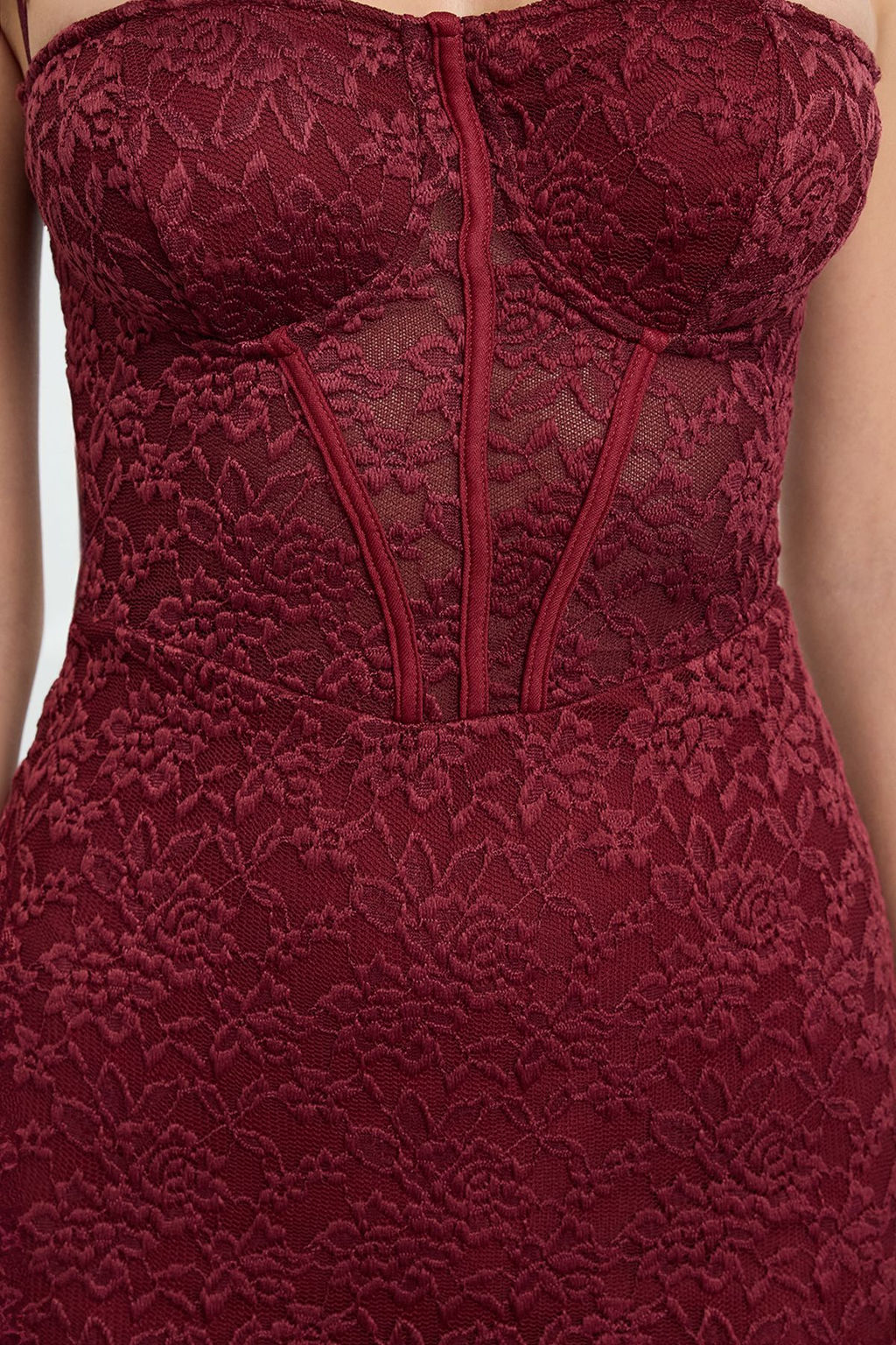 TRENDYOLMILLA Siyah Astarl? Dantel Orme Midi Elbise TPRAW25EL00120  фото 10