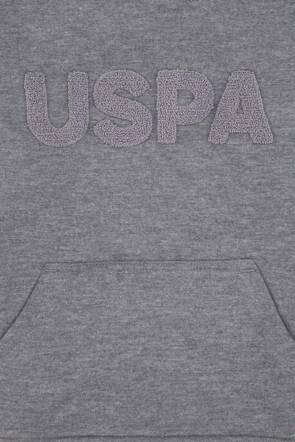 Erkek _ocuk Gri Melanj Basic Kap__onlu Sweatshirt Sepette S_rpriz _ndirim - U.s. polo assn фото 3