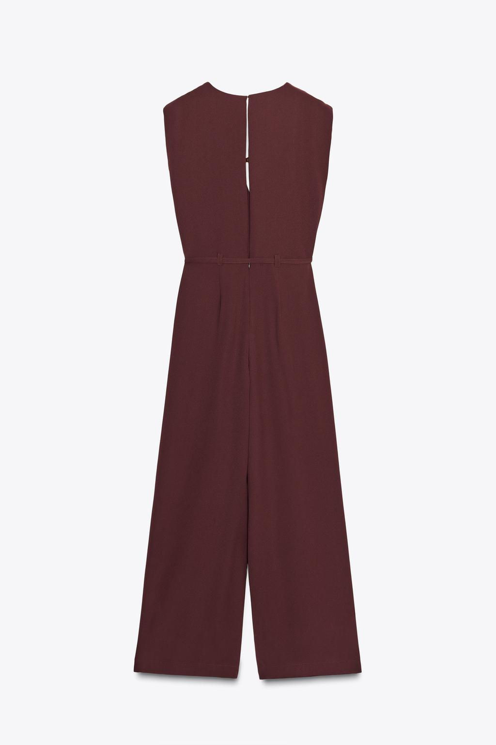 WIDE-LEG JUMPSUIT WITH BELT - Zara фото 5