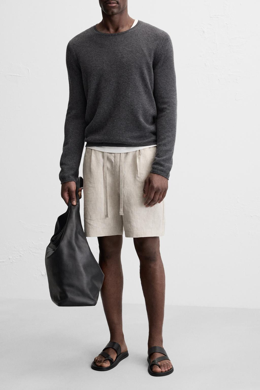 100% LINEN BERMUDA SHORTS - Zara фото 5