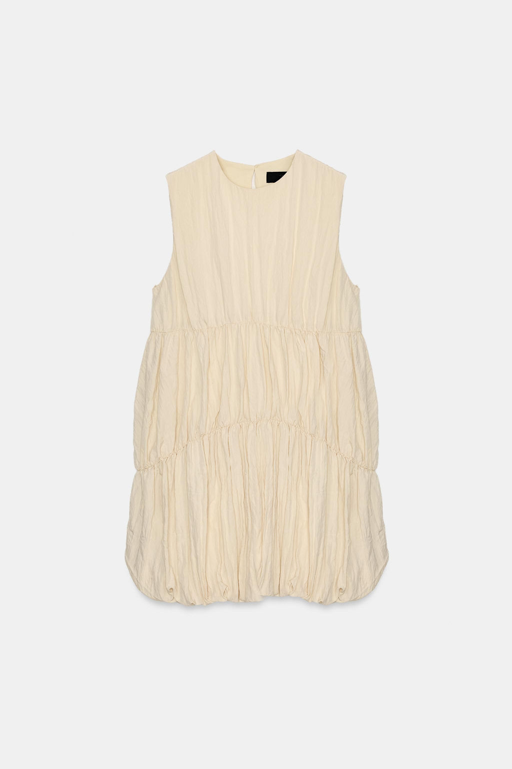 VESTIDO FRUNCES GLOBO / Crema - Zara фото 5