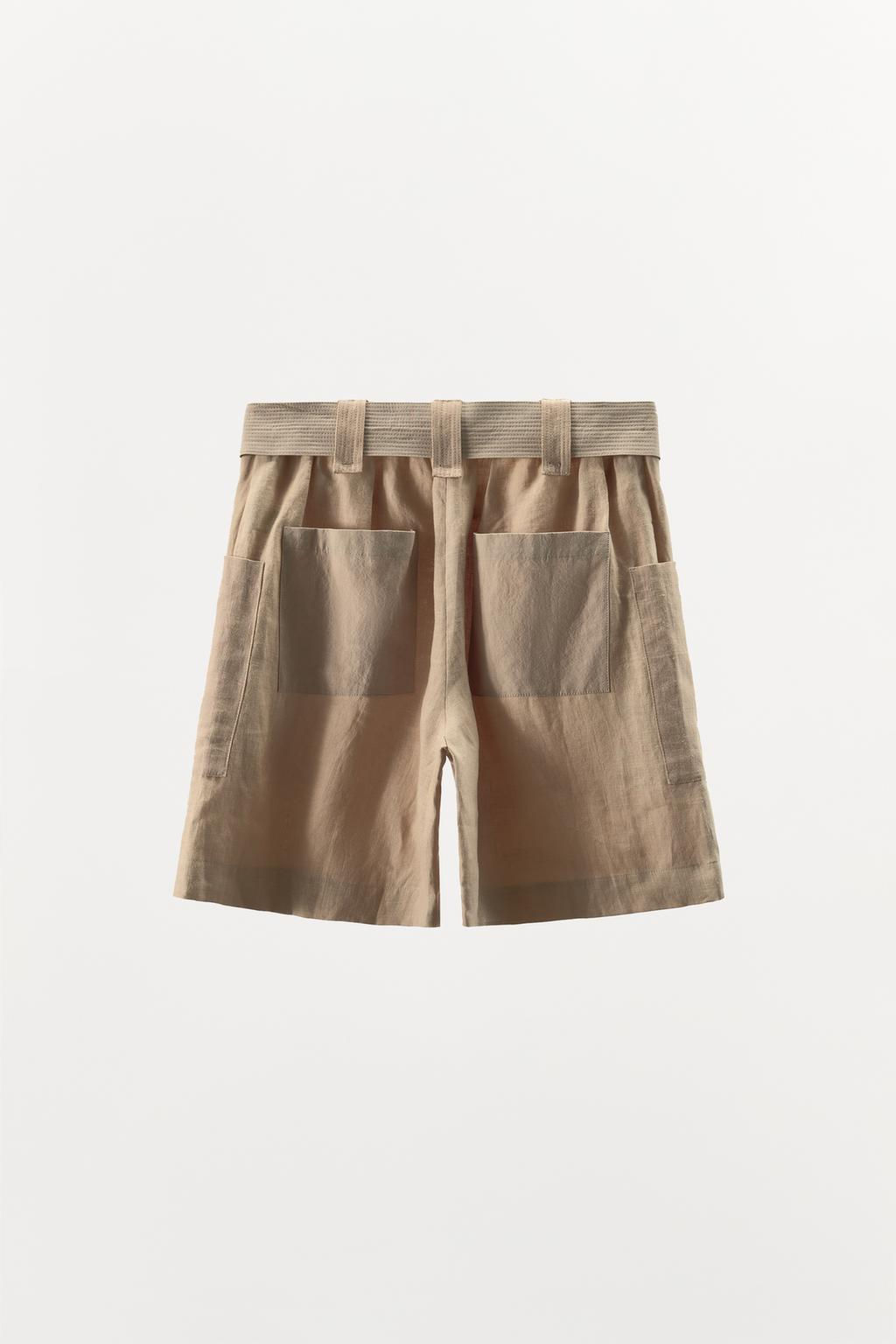 100% LINEN COMBINED BERMUDA SHORTS - LIMITED EDITION - Zara фото 6