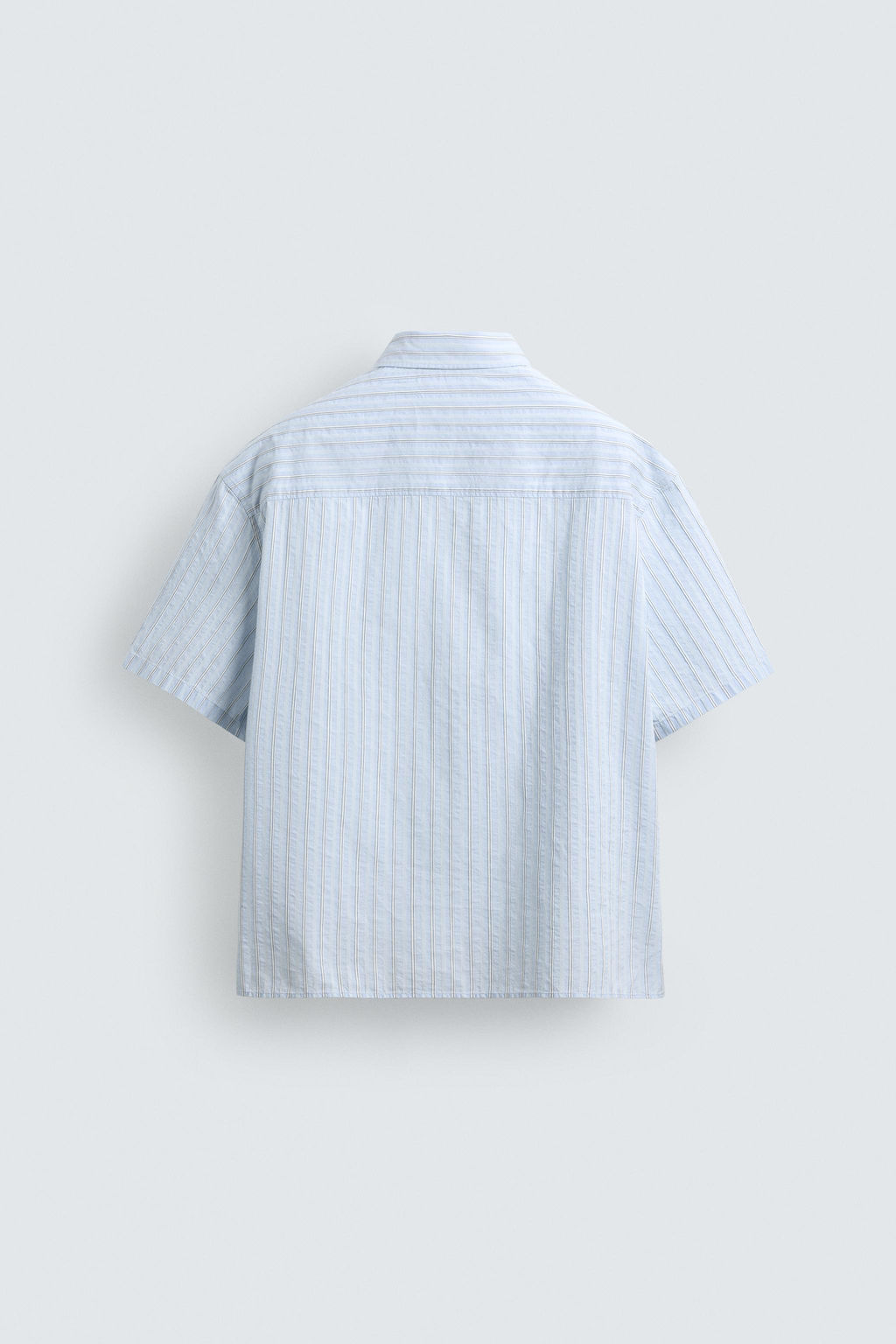 CAMISA BOXY FIT RAYAS / Azul - Zara фото 8
