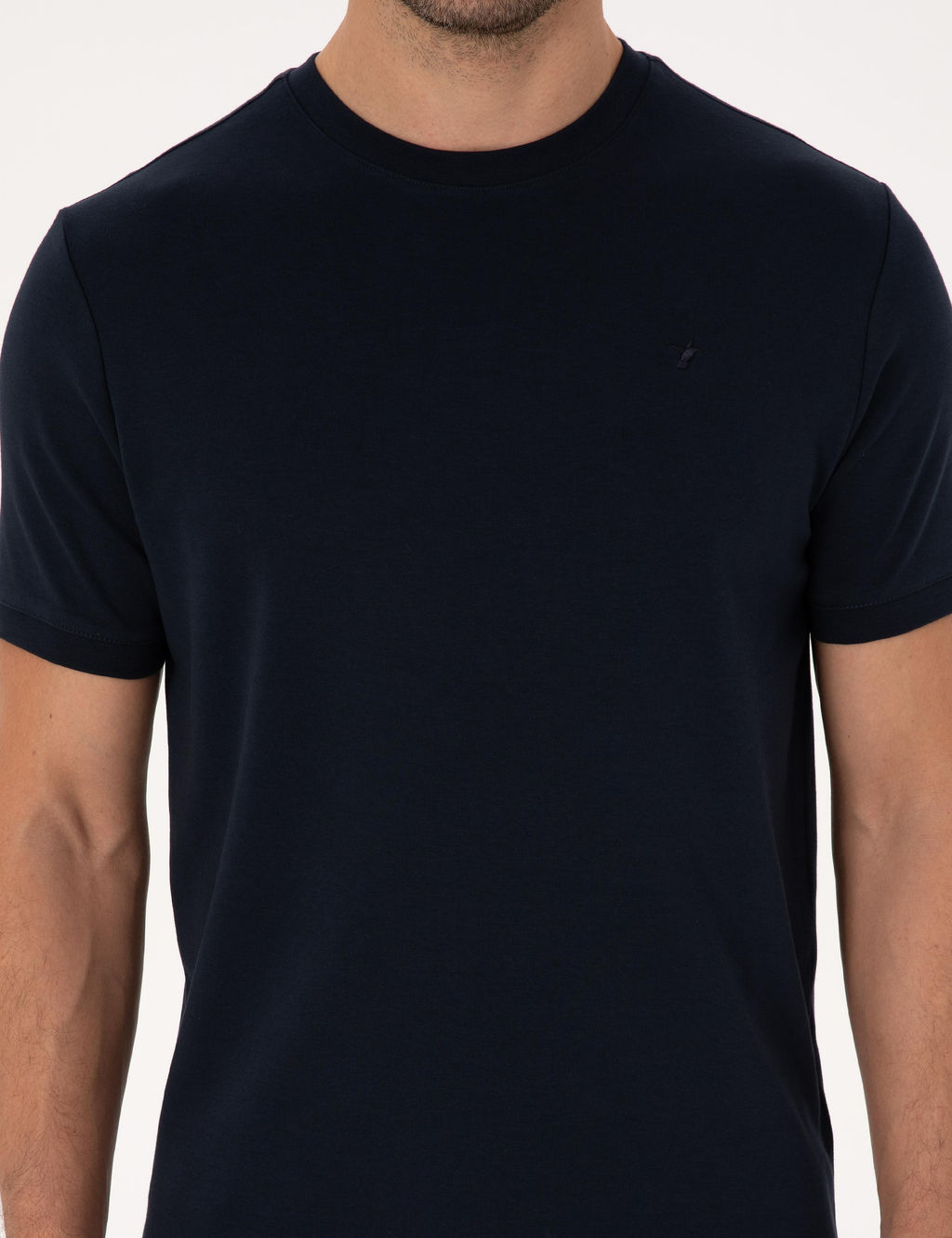 Lacivert Regular Fit %100 Pamuk Bisiklet Yaka Basic T-shirt - Cacharel фото 6