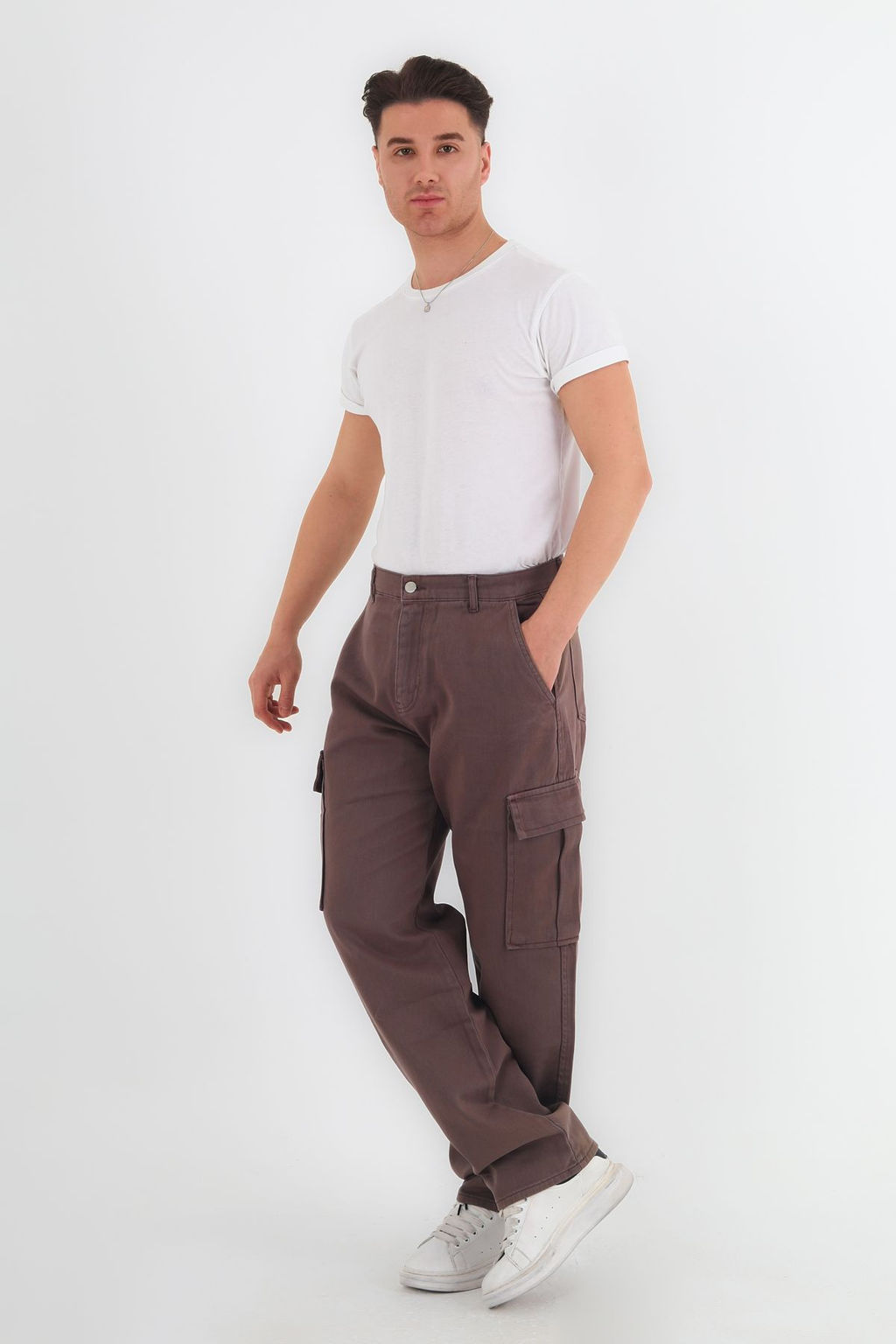 TRENDYOL MAN Siyah Kargo Cepli Gabardin Baggy/Bol Kesim %100 Pamuklu Rahat Pantolon TMNSS24PL00021 - Trendyolmilla фото 26