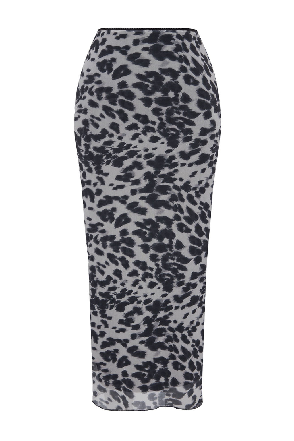 TRENDYOLMILLA Siyah Bel Detayl? Bask?l? Esnek Tul Maxi Orme Etek TWOAW24ET00124  фото 8