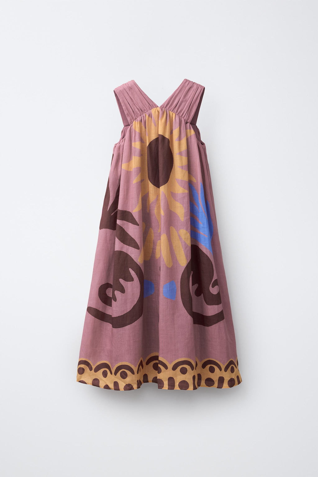 VESTIDO ESTAMPADO 100% RAMIO / Rosa - Zara фото 3