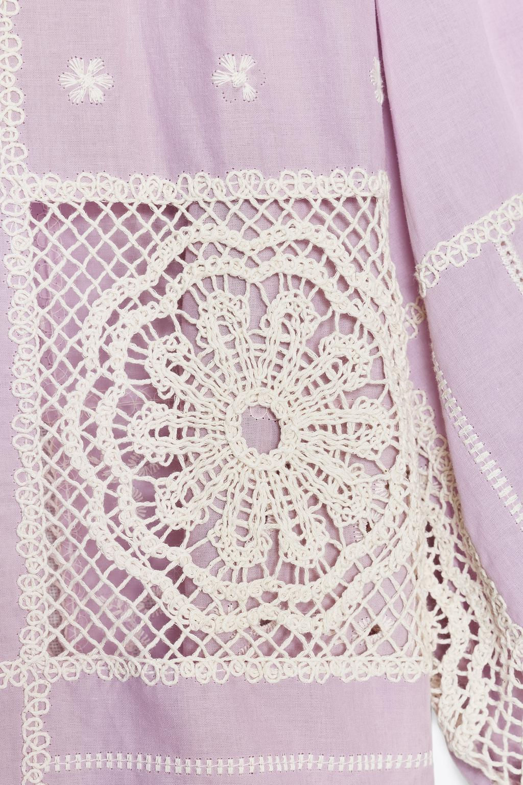 CONTRAST CROCHET SHIRT - Zara фото 7