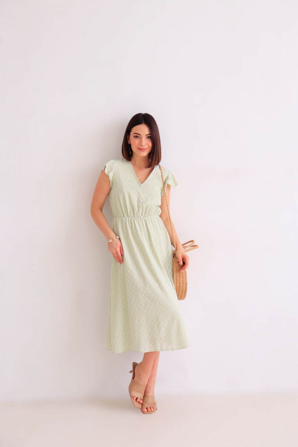 Martichelli Платье хлопковое мятное  фото 8