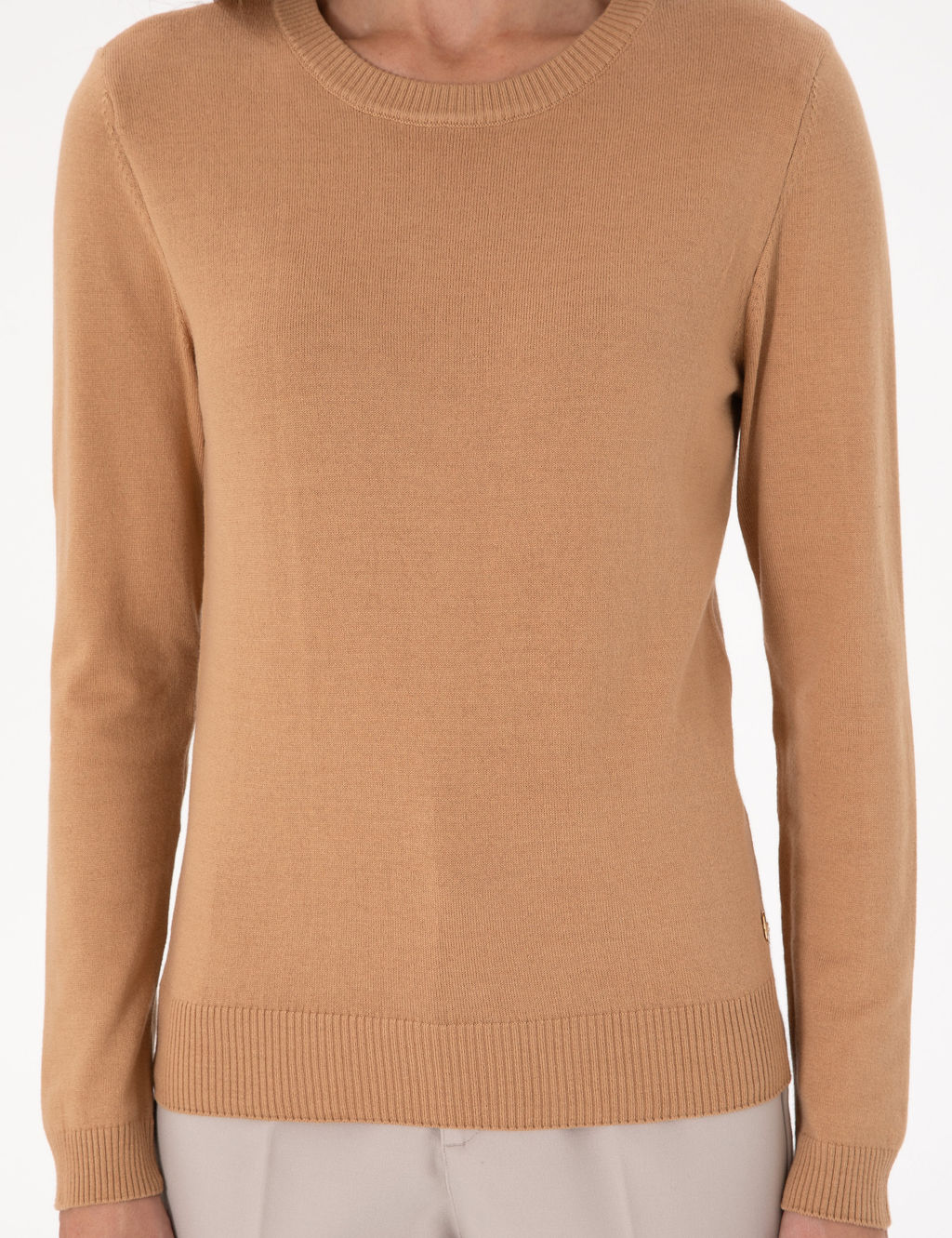 Camel Slim Fit Basic Kazak
