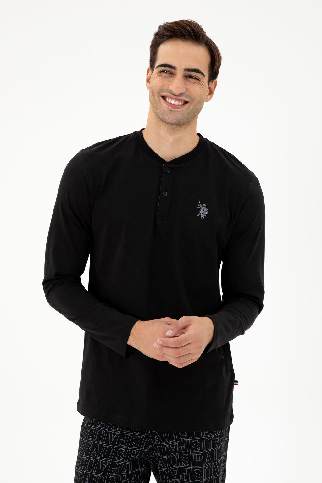 Мужской черный пижамный комплект Неожиданная скидка в корзине - U.s. polo assn фото 3