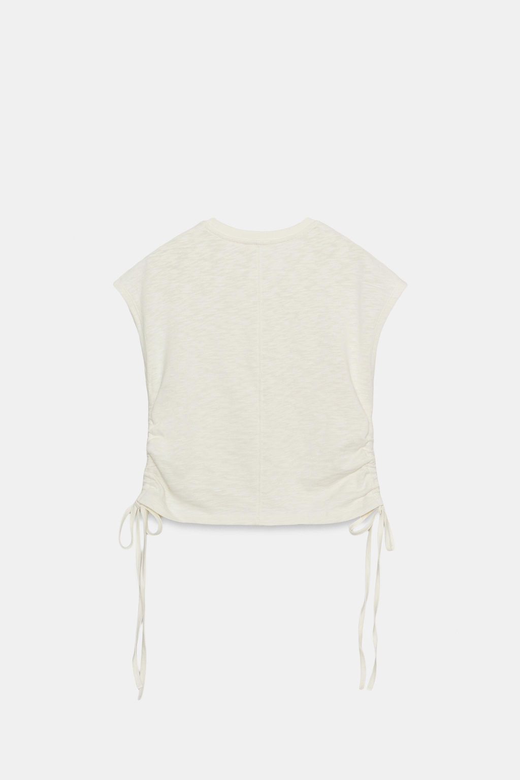 CAMISETA R?STICA FRUNCES / Blanco - Zara фото 3