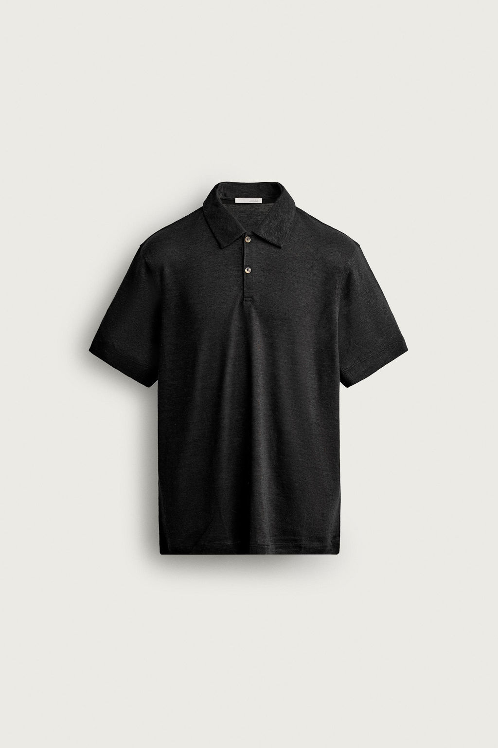 POLO REGULAR FIT C??AMO - VISCOSA / Negro - Zara фото 7
