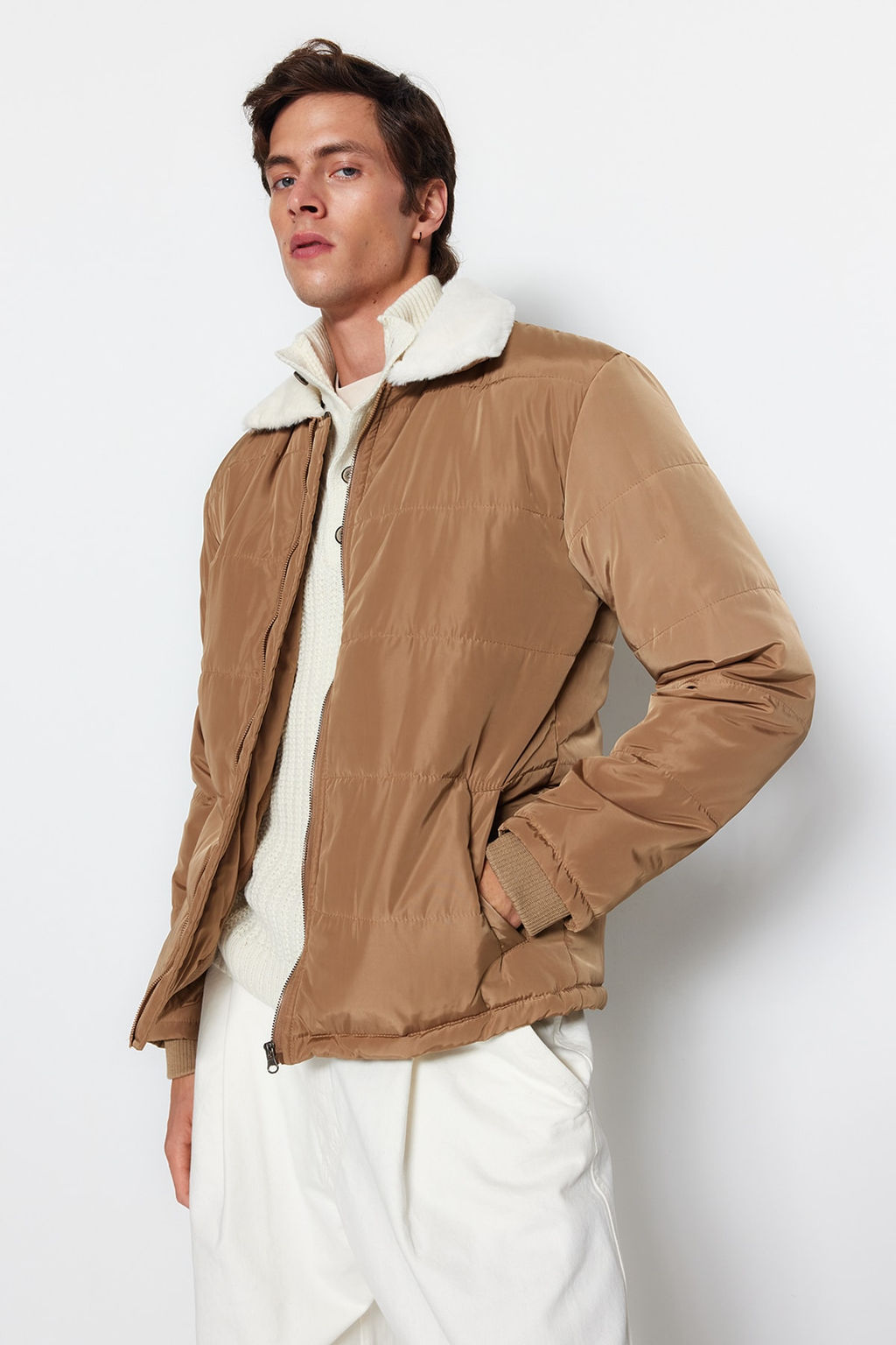 Vizon Regular Fit Yaka Ici Polar Astarl? Kal?n K?sl?k Mont TMNAW24MO00001