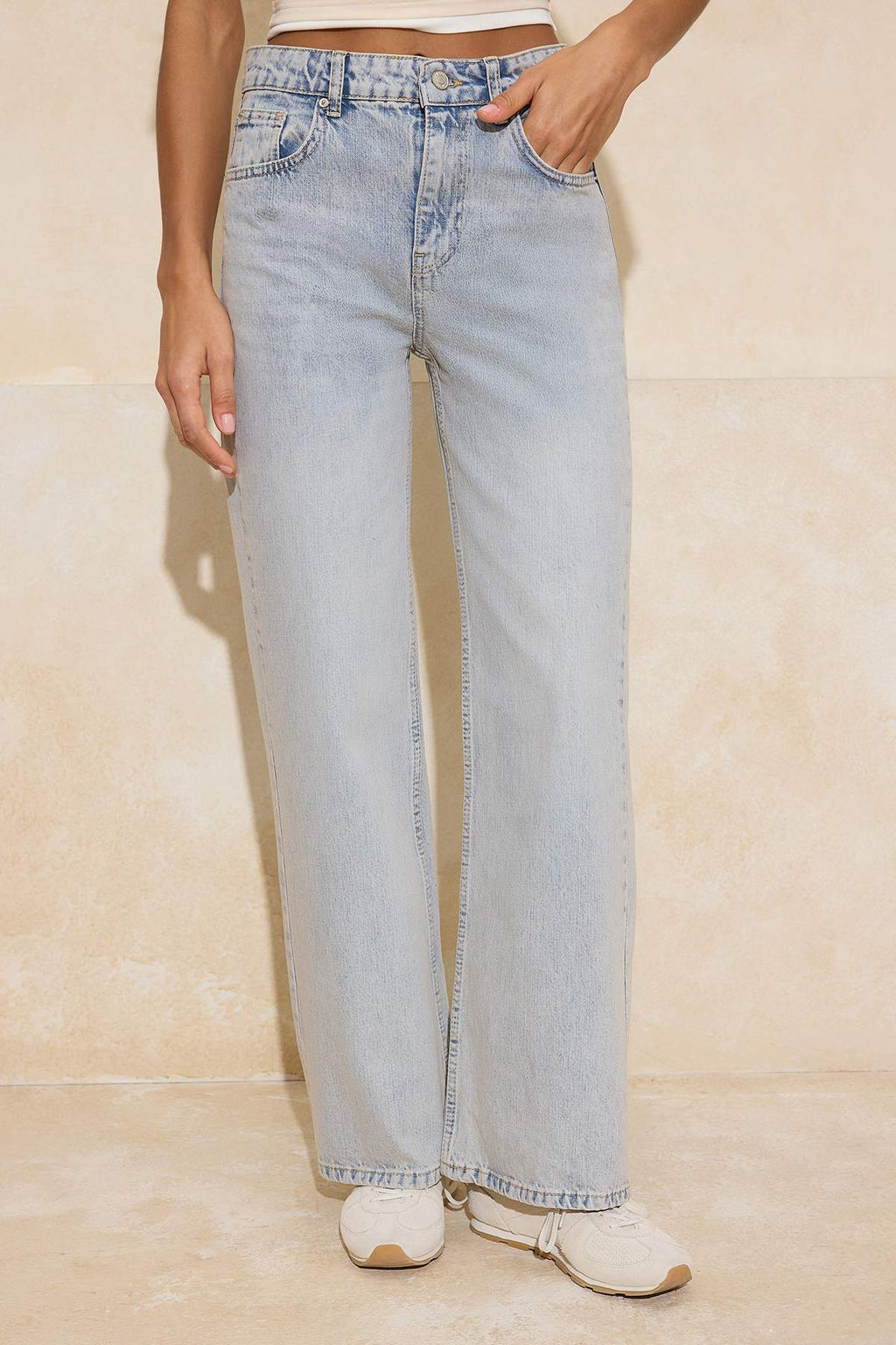 Ac?k Mavi Yuksek Bel Genis Paca Wide Leg Jeans TWOSS26JE00044 - Trendyolmilla фото 5