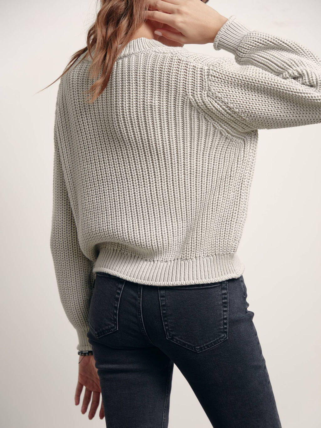 CONTE Фактурный джемпер из объемной пряжи с хлопком LDK 151 ash grey - Conte elegant фото 2