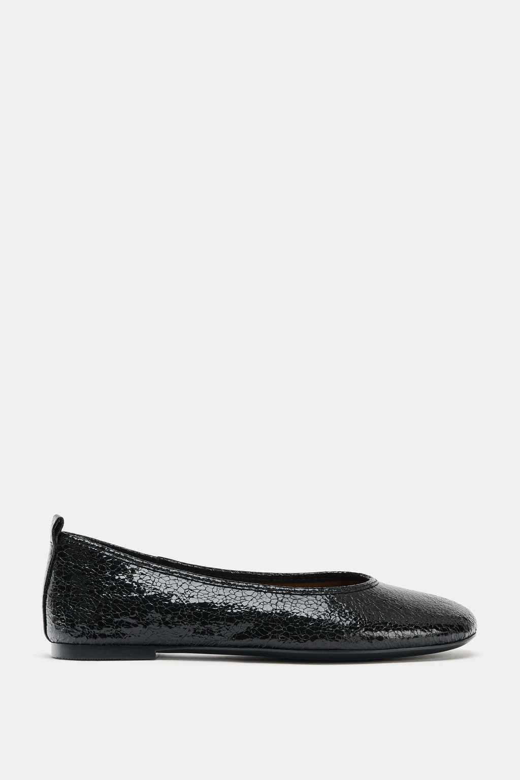 CRACKLED EFFECT BALLET FLATS - Zara фото 8