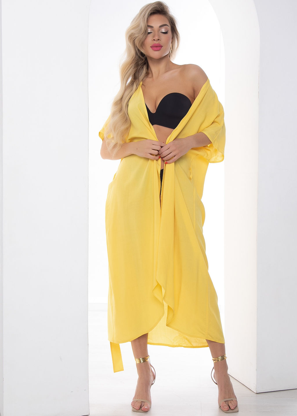 Парео Пляжный сезон (желтое) П14941 - Lt collection фото 7