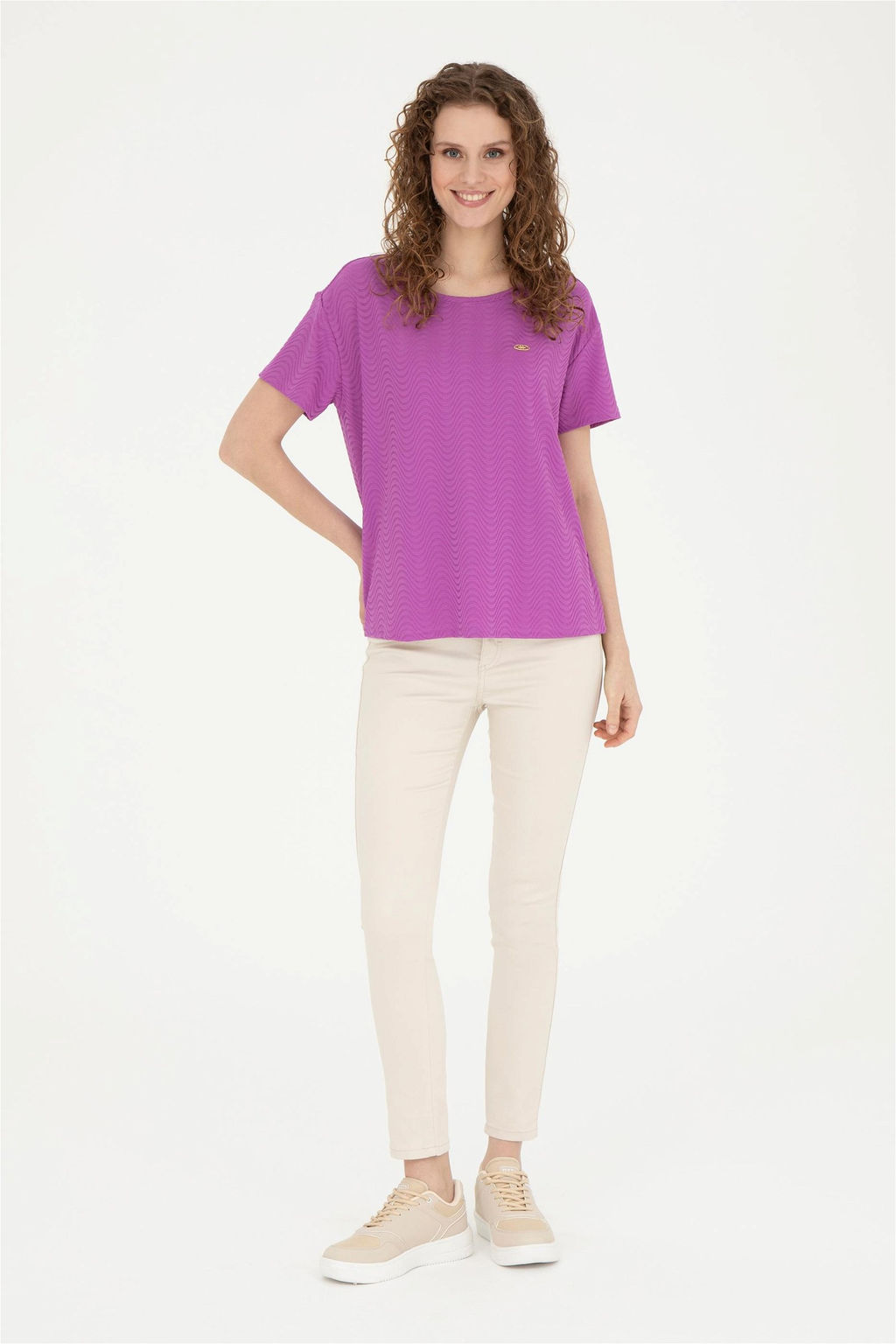 Женская фиолетовая футболка - U.s. polo assn фото 4