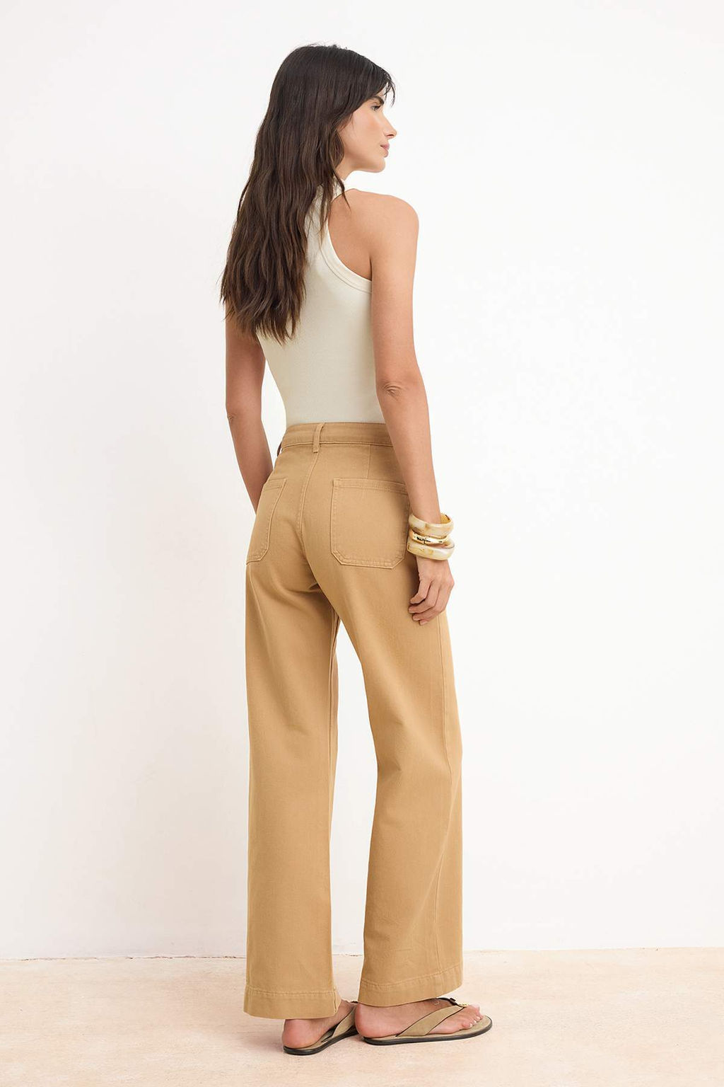 Camel Yuksek Bel Wideleg %100 Pamuk Jeans TWOSS26JE00169 - Trendyolmilla фото 4