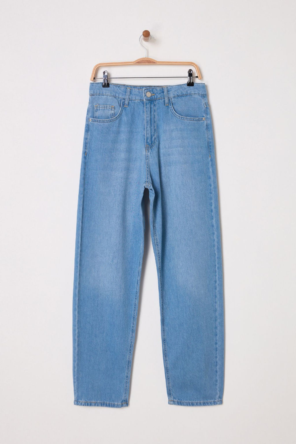 TRENDYOL MAN Ac?k Mavi Ince Kumas Baggy Fit Jeans Kot Pantolon TMNSS25JE00004 - Trendyolmilla фото 6