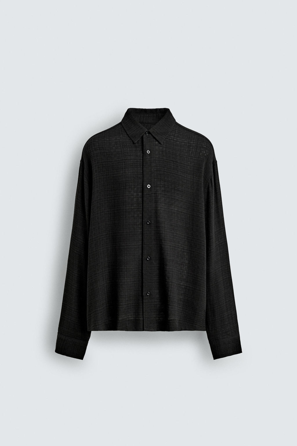 VISCOSE/COTTON TEXTURED SHIRT - Zara фото 6