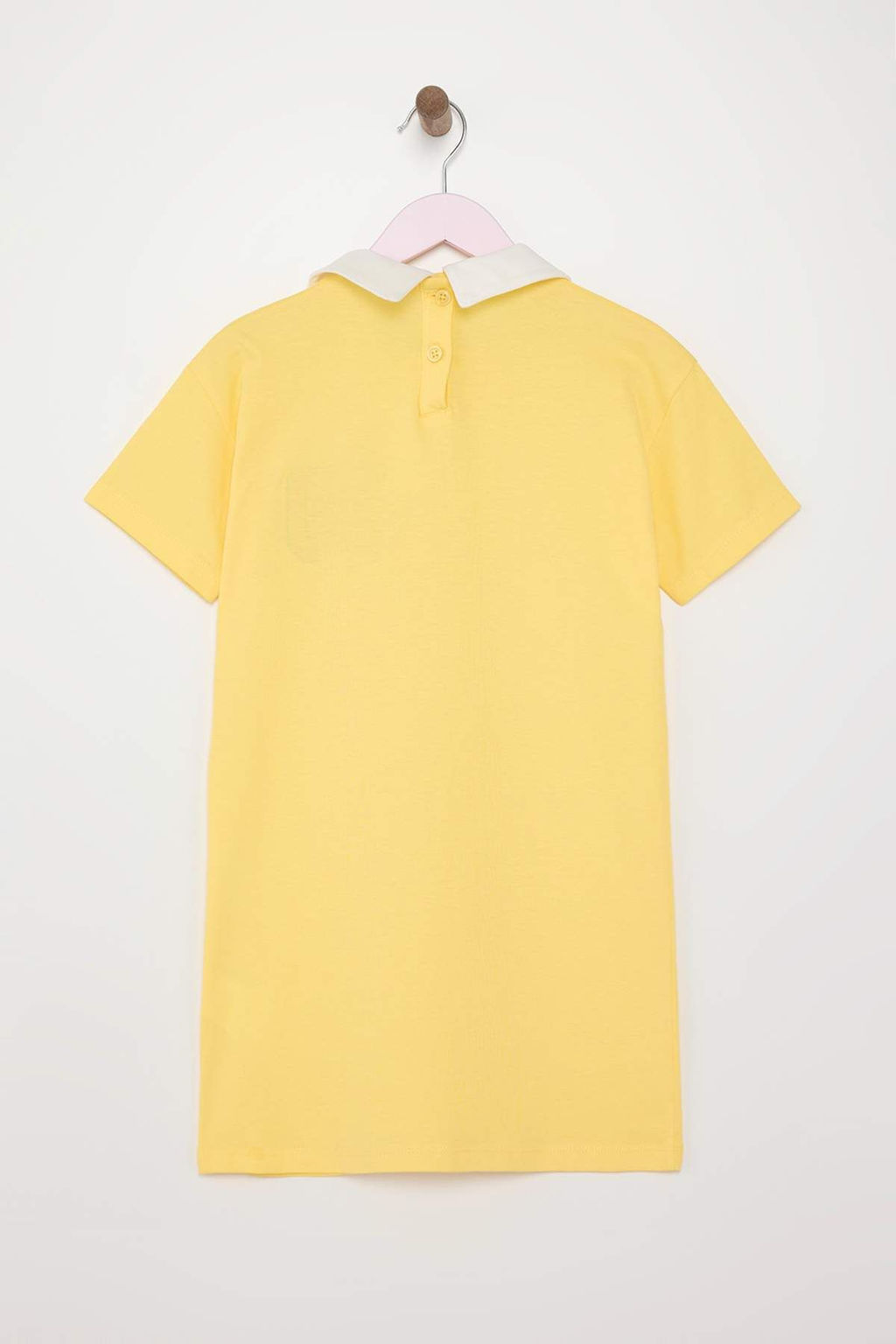 K?rm?z? K?z Cocuk %100 Pamuk Nak?sl? Gomlek Yaka K?sa Kol K?sa Orme Elbise TKDSS25EL00090 - Trendyolmilla фото 8