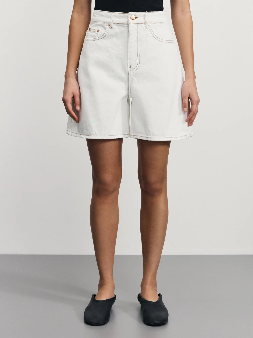 Джинсовые шорты А-силуэта / Zarina фото 3